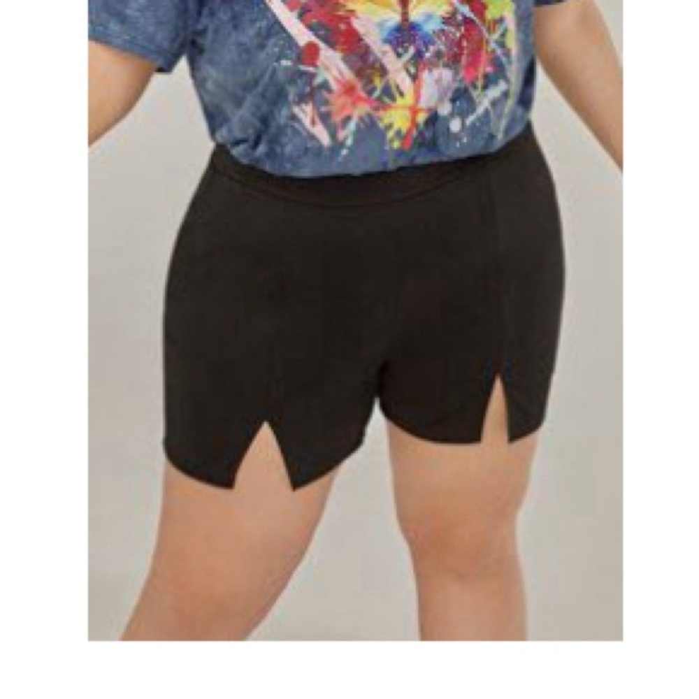 Black Split Hem Shorts- Never Worn - Bundle any 5 items under $10 for $20